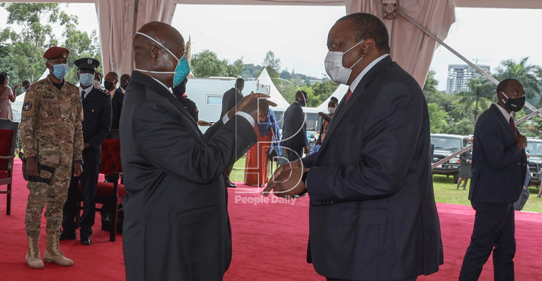 Uhuru in Kampala for President Museveni swearing in ceremony