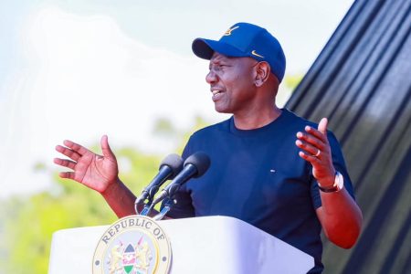 President William Ruto speaks during a sports tournament in Mombasa. PHOTO/https://www.facebook.com/ParliamentKE